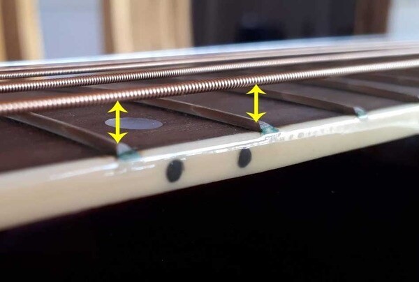 Khoảng cách giữa mặt phím đàn và dây đàn, hay còn gọi là action đàn guitar