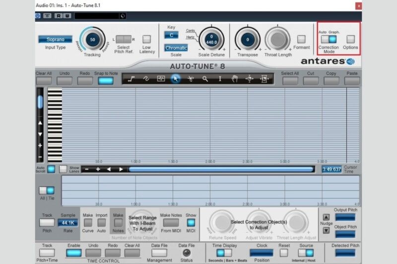 Tính năng Graphical Mode trong phần mềm Auto-Tune