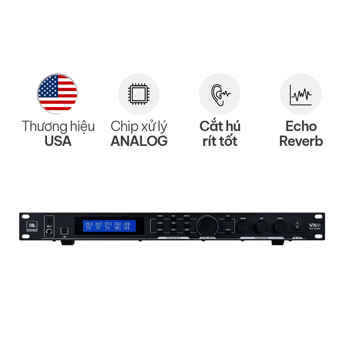Vang số JBL VX8