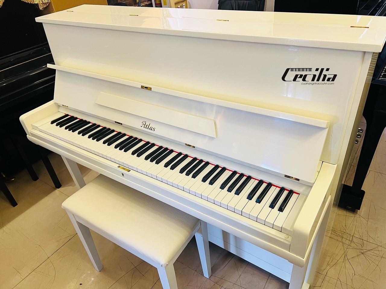 Cận cảnh phần búa đập của đàn piano cơ Atlas