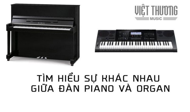Tổng quan về sự khác nhau giữa đàn Piano và Organ