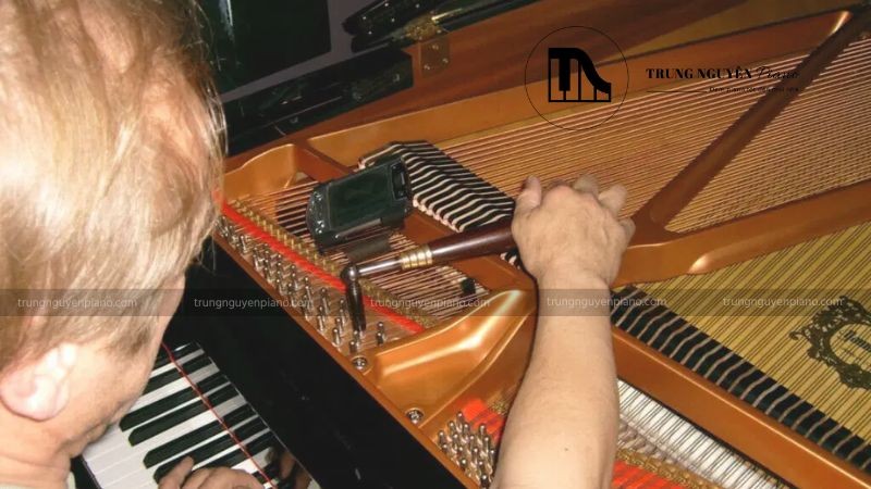 Chuẩn bị công cụ để tự lên dây đàn Piano