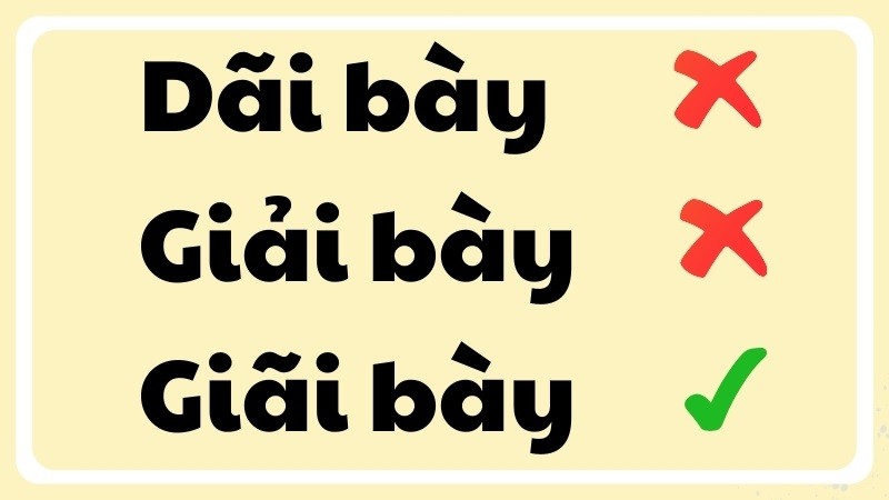 Sự khác biệt giữa giãi bày, dãi bày và giải bày