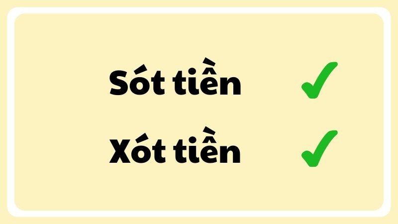 Hình ảnh minh họa sự nhầm lẫn giữa sót tiền và xót tiền