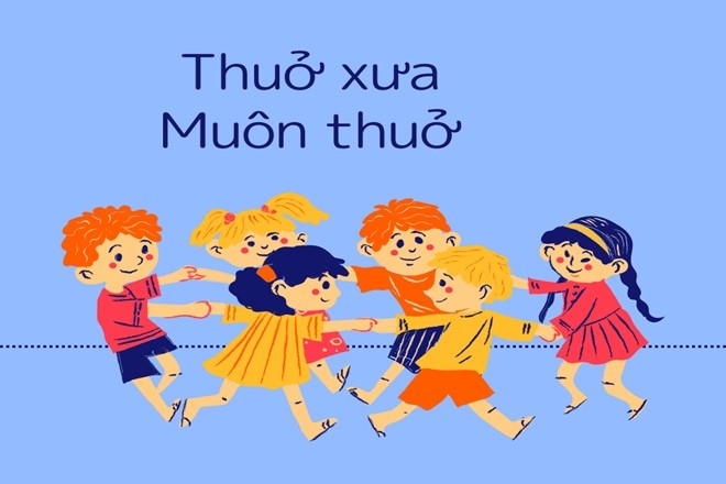 Bức tranh phong cảnh miền quê thanh bình với dòng sông và những ngôi nhà cổ, gợi nhớ về thuở xa xưa