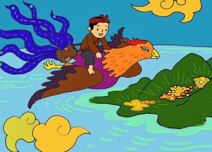 Hình ảnh cây khế trĩu quả, biểu tượng của sự may mắn và lòng tham