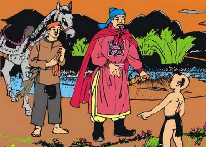 Hình ảnh cậu bé thông minh đang suy nghĩ