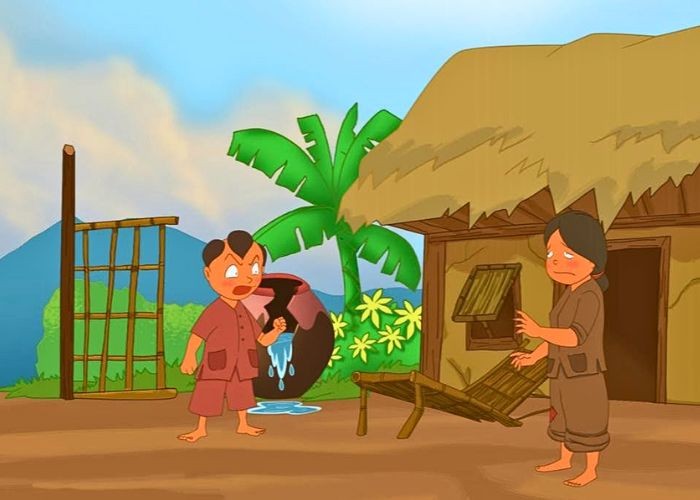 Hình ảnh cây vú sữa với quả tròn sẫm, tượng trưng cho tình mẫu tử